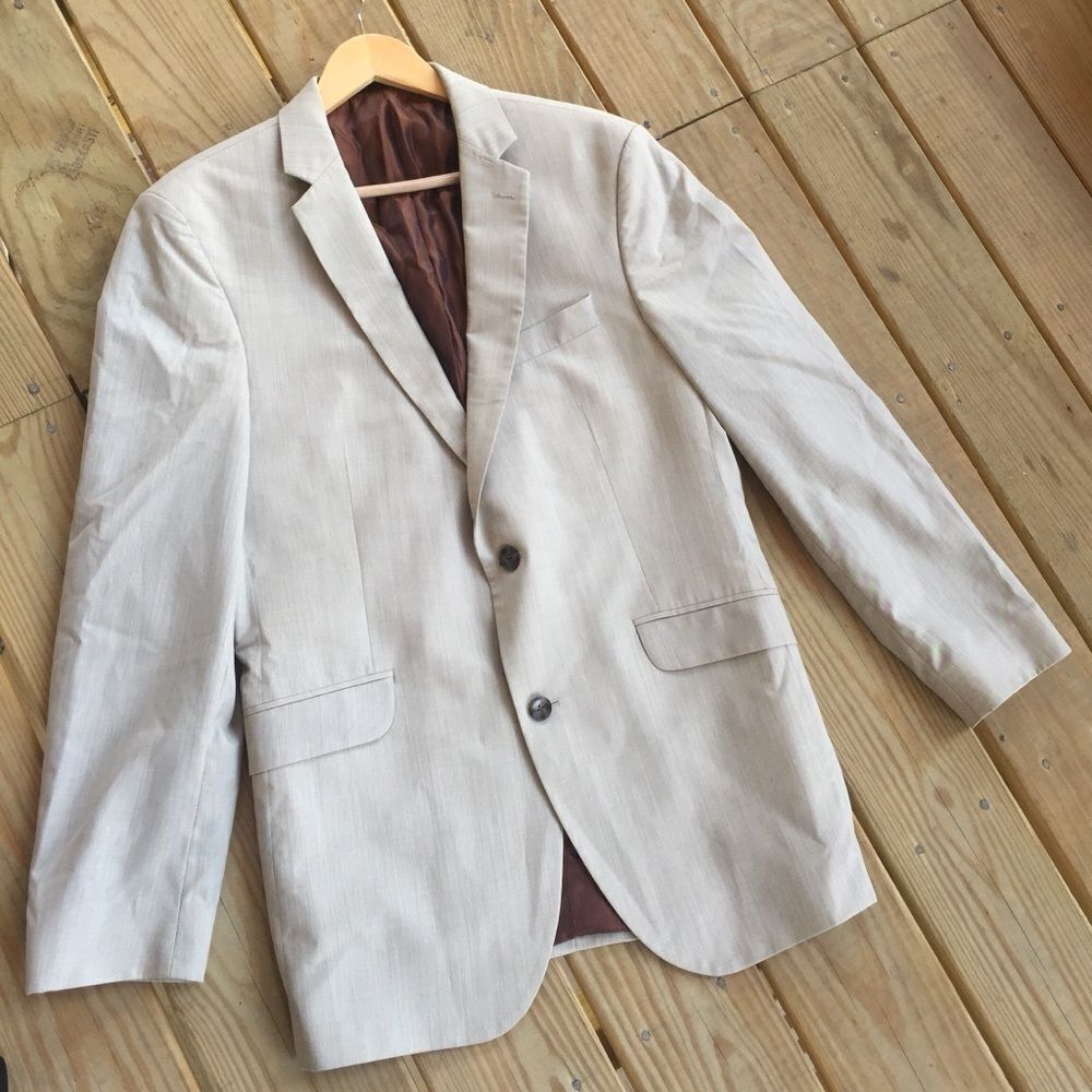 Ben Sherman light gray two button suit blazer